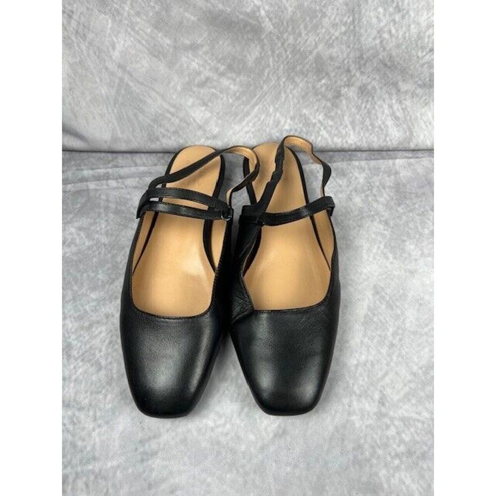 Naturalizer Women's Connie Mary Jane Slingback Black Ballet Flat 9M